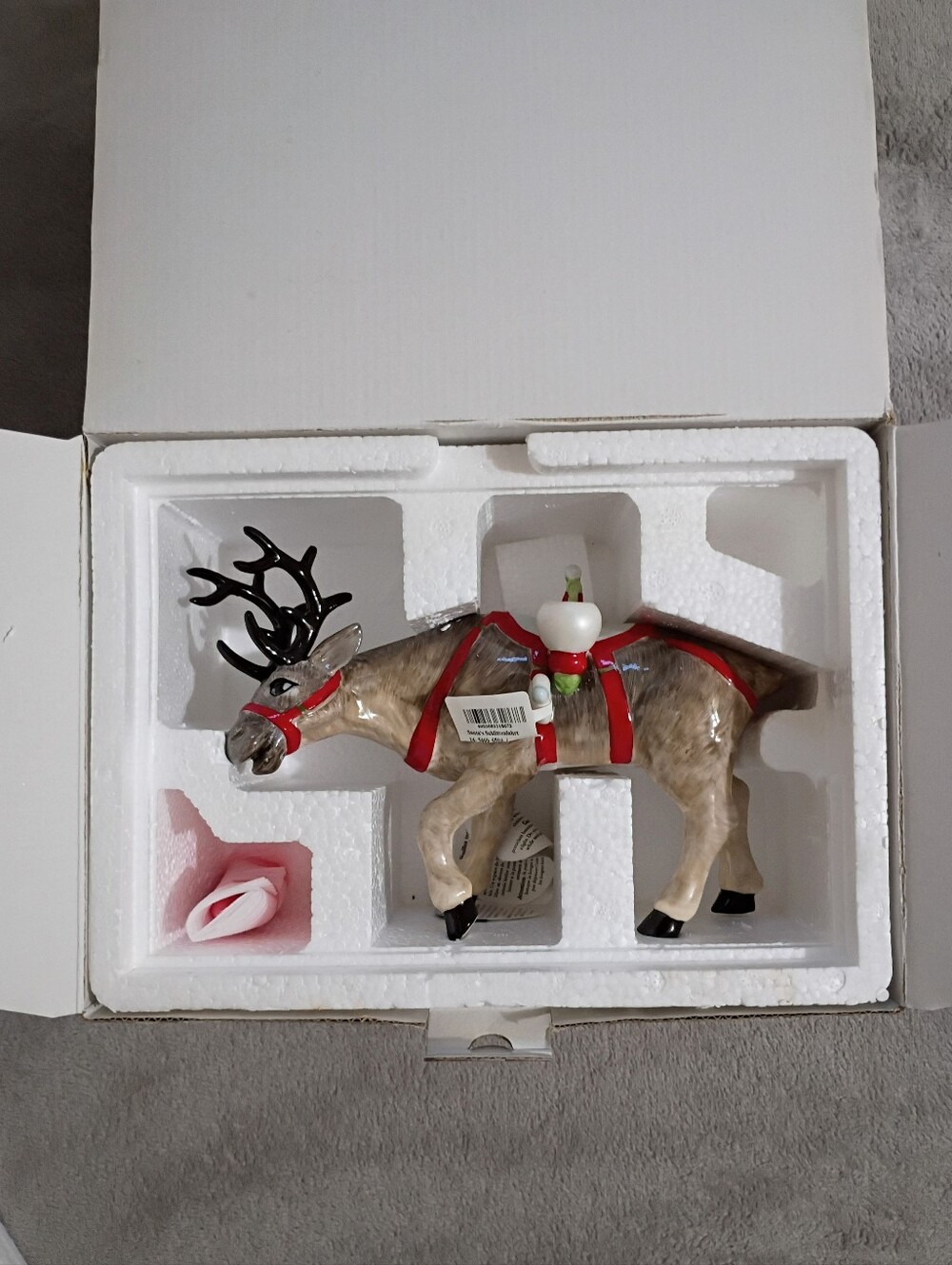 Vintage NIOB Villeroy & Boch Christmas Toys Santa's Sleighride Reindeer